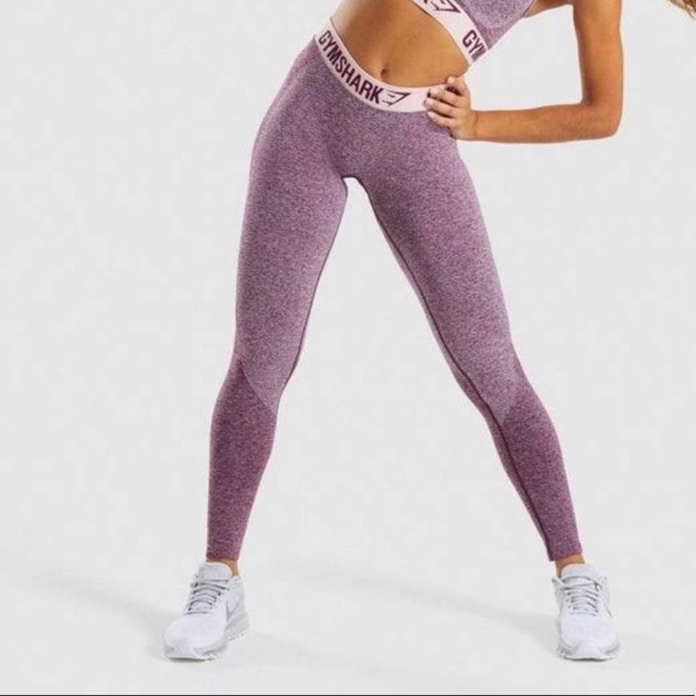 Gymshark Flex Leggings - Dark Ruby/Marl